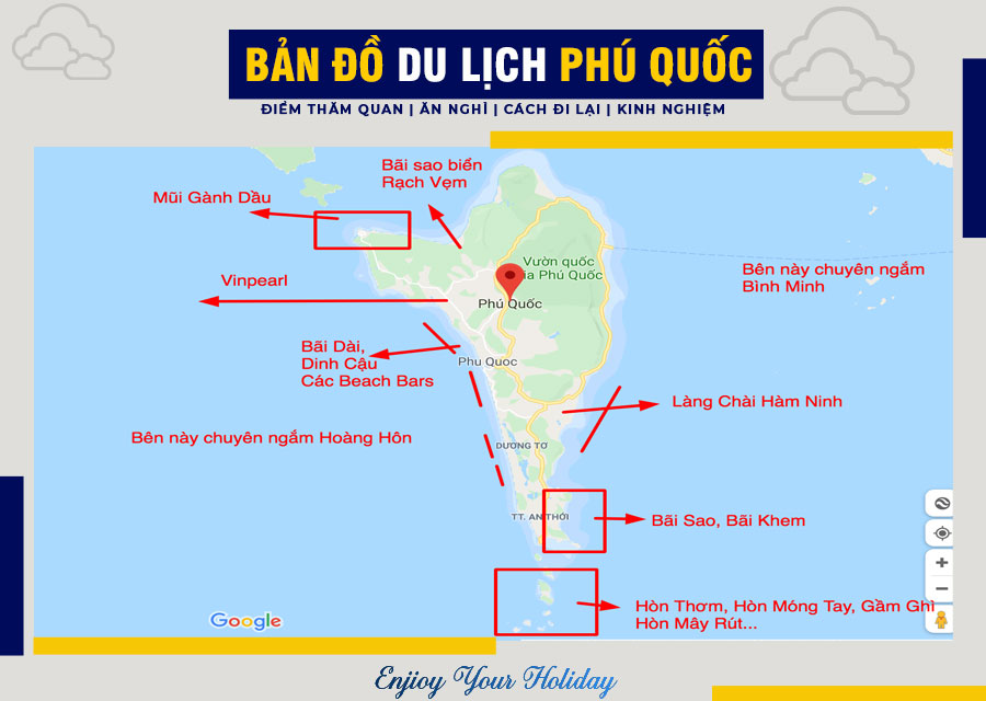 Bản Đồ Du Lịch Phú Quốc: Hướng dẫn chi tiết khám phá đảo Ngọc