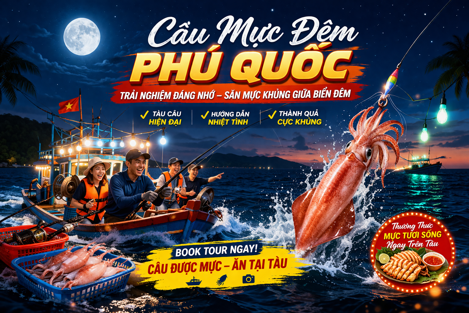 Tour Câu Mực Đêm Phú Quốc