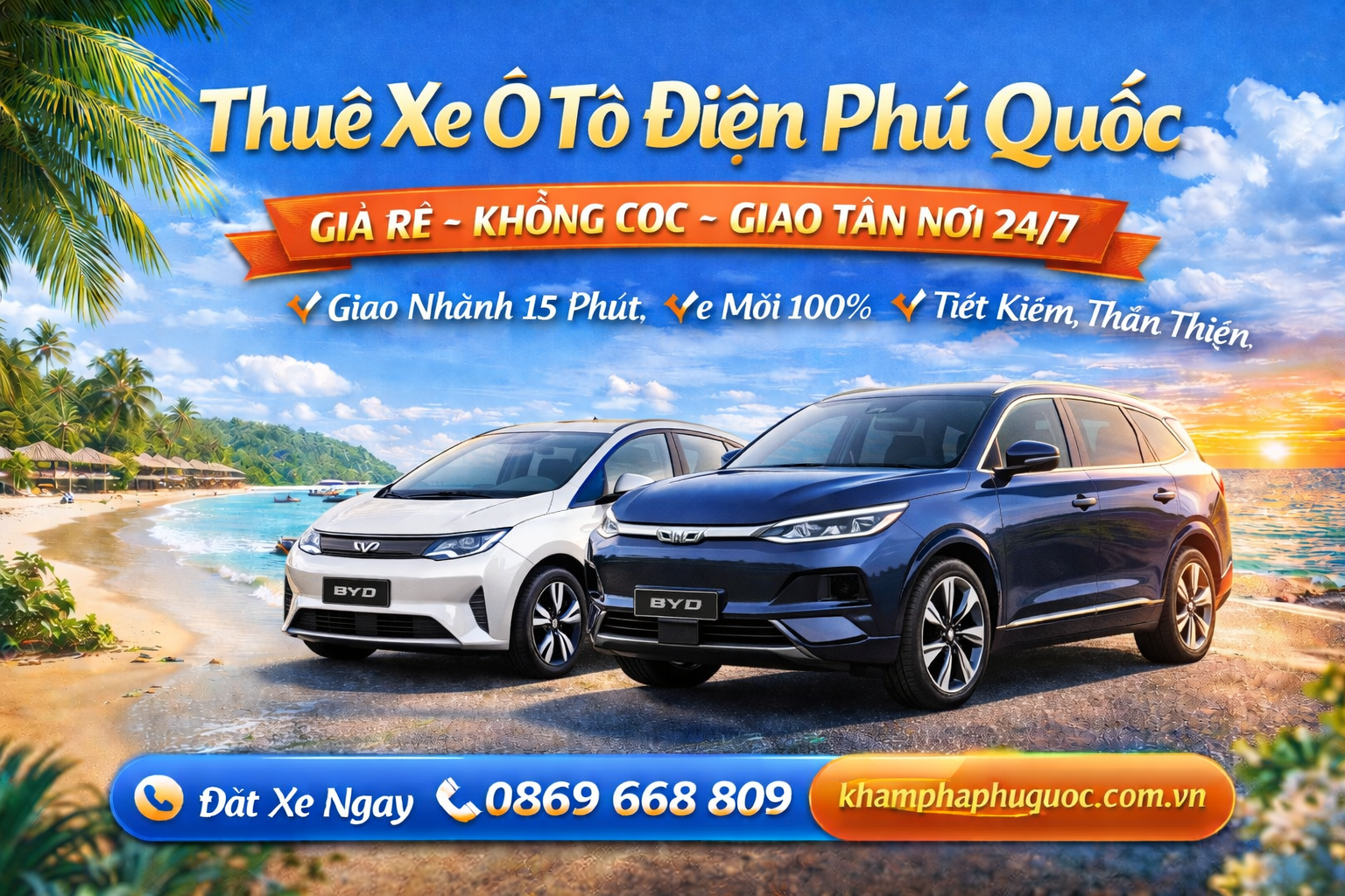 Thuê Xe Ô Tô Điện 7 Chỗ Phú Quốc